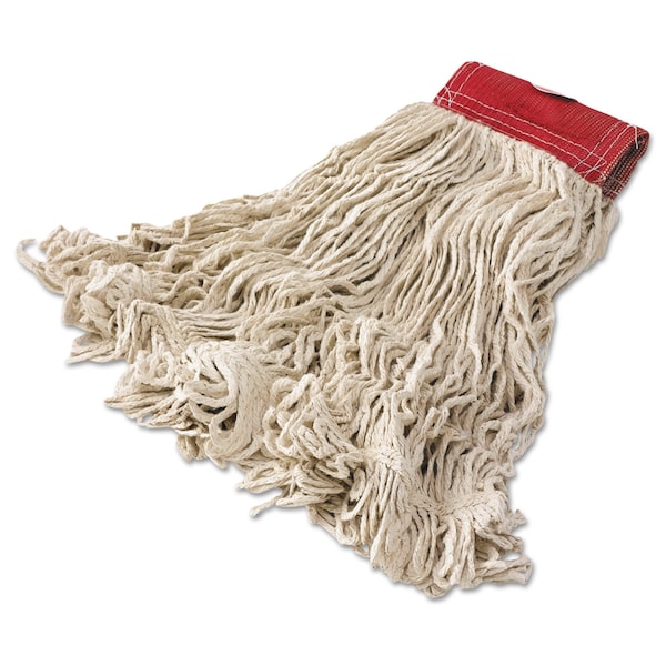 Rubbermaid Commercial 5 in Looped-End Wet Mop, White, Cotton, PK6 FGD15306WH00 - main